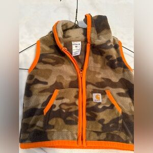 Carhartt Brown Camo Vest with Orange 6 month